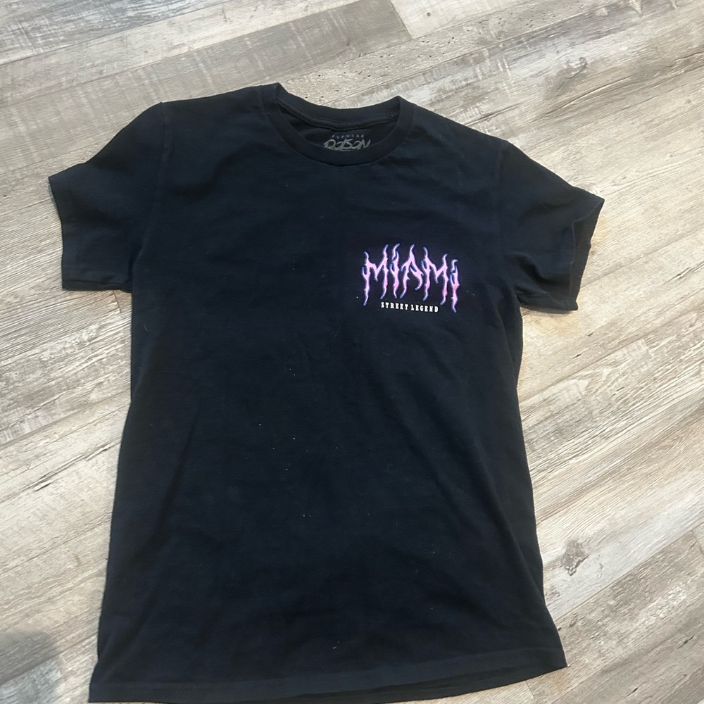 Pop Black Tee with Purple Graphic